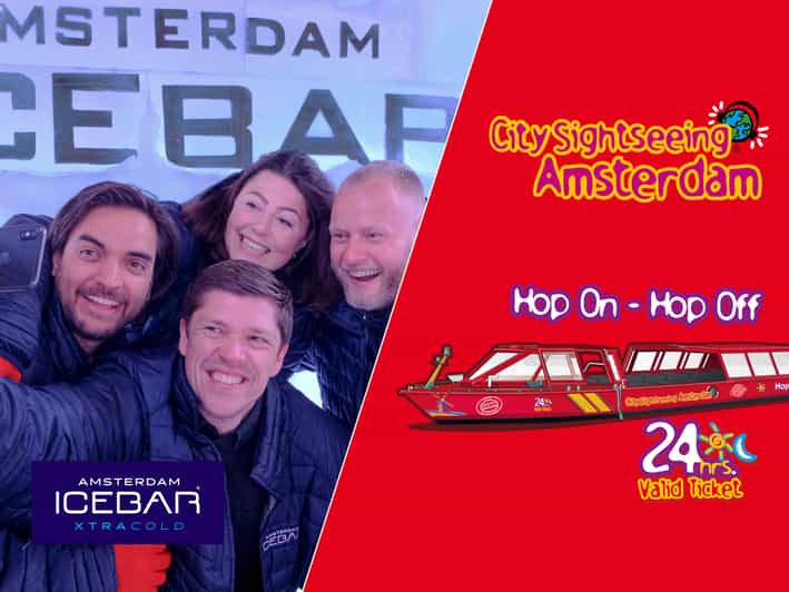 Amsterdam: 24-Hour Hop-On Hop-Off Boat and XtraCold Icebar - Using the Hop-On Hop-Off Boat Lines, Red, Green, and Blue