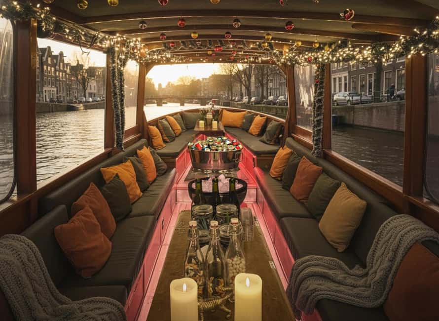 Amsterdam: 90 min Cruise with Local Guide & Unlimited Drinks - Pink crew logistics: how to find the right boat on busy canals