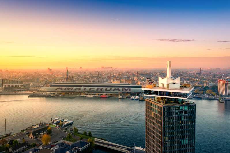 Amsterdam: A'DAM Lookout Entry Ticket with 1 drink - Inside the tower: elevator speed, interactive exhibits, and the audio tour