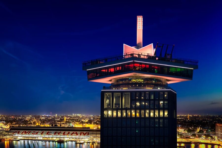 Amsterdam: A'DAM Lookout Entry Ticket with 1 drink - Viewing time that actually teaches you Amsterdam