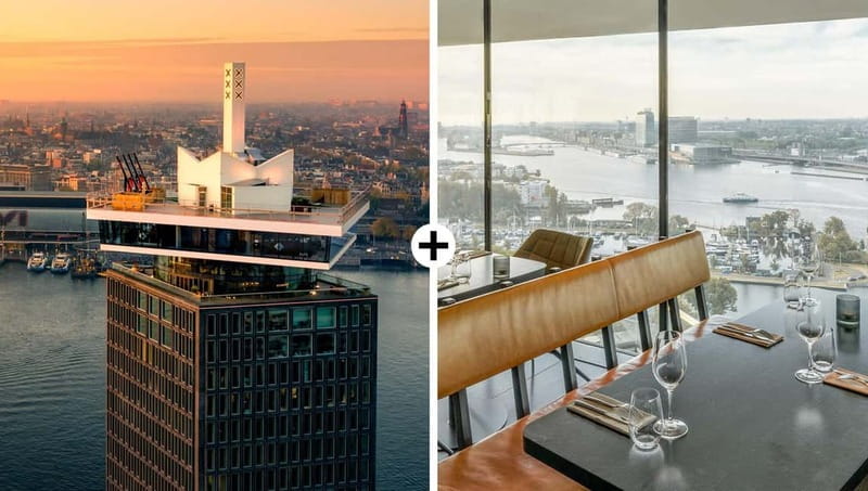 Amsterdam: A'DAM Lookout with Revolving Restaurant Moon - The observation deck experience: spotting canals, ports, and polders
