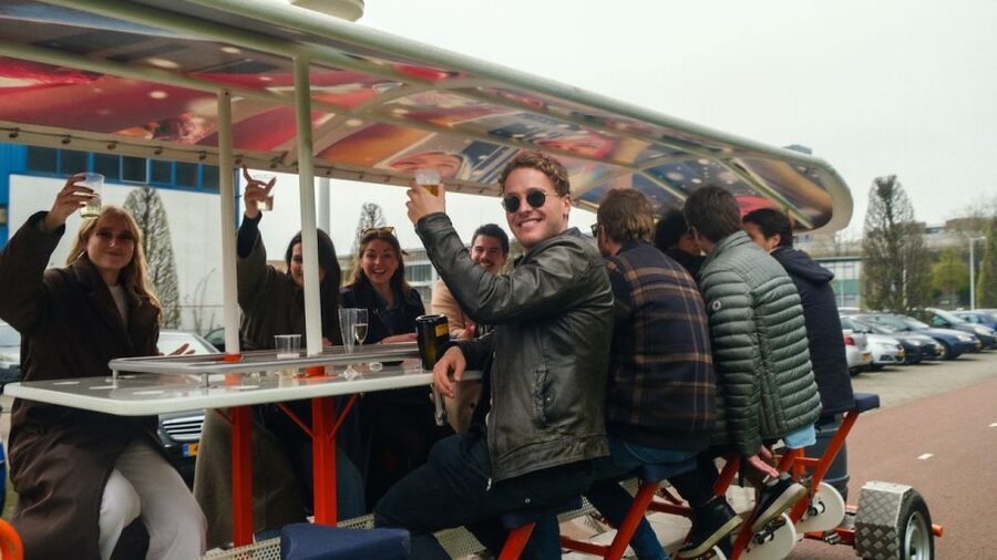 Amsterdam: Dutch Beer Bike Blast Tour with Onboard Bar - Meeting at Rhoneweg 1 and Getting Rolling Fast