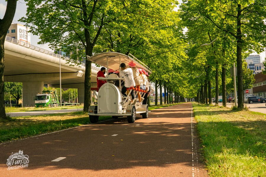Amsterdam: Dutch Prosecco Party Bike - The Coffeeshop Sloterdijk Stop: A Short Break With a Practical Purpose
