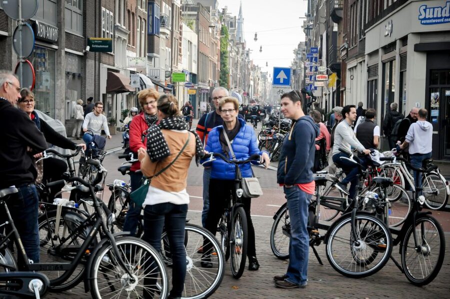 Amsterdam: Guided City Bike Tour in French - Jewish Quarter and Museum Square area: history plus city life