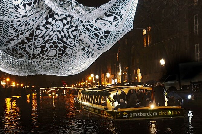 Amsterdam: heated Light Festival Cruise | Incl. Drinks Option - Anne Frank House Area: Moving Past a Major Landmark