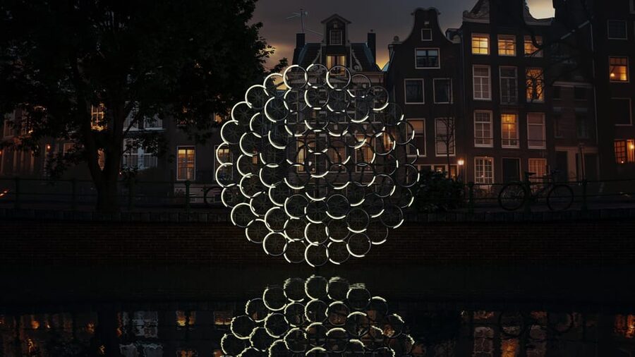 Amsterdam: Light Festival Canal Cruise w/Snack and Hot Drink - The boat setup: open views, covered comfort, and electric quiet