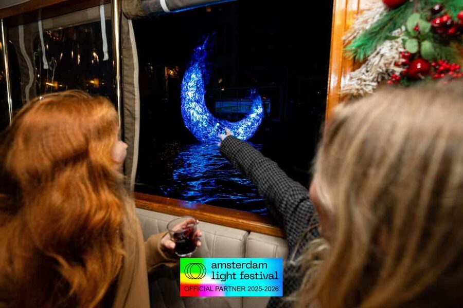 Amsterdam: Light Festival Cruise + Stroopwafel & Hot Choco - Price and value for a Light Festival night at $31