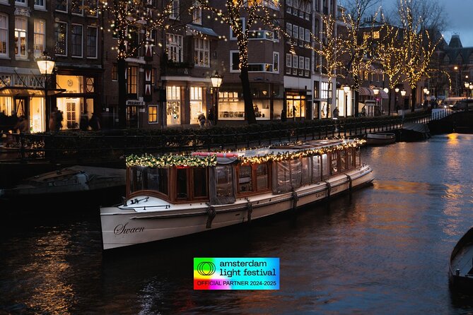 Amsterdam Light Festival: Heated Boat Cruise + Hot Drinks & Bite - Amsterdam Light Festival From the Water, Imagine Beyond