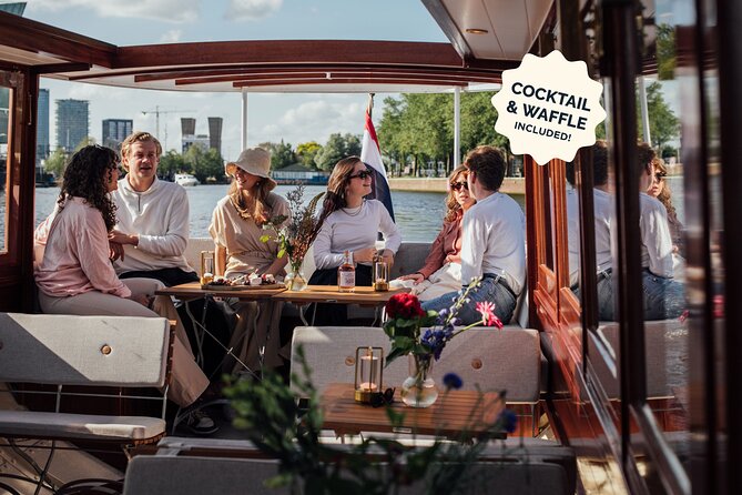 Amsterdam: Luxury Saloon Boat Cruise with Cocktails & Waffle - Key highlights you should know