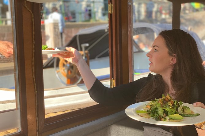 Amsterdam Private Dinner Cruise incl Drinks & 2-course Dinner 2hr - The route and sight moments: Anne Frank House, Heineken, and houseboat surprises