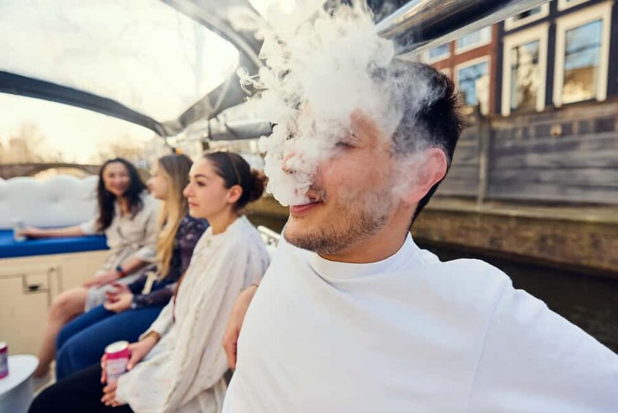Amsterdam: Smoke & Cruise on covered Cannabis Boat With Bar - The Cloud Boat experience, and why it feels calmer