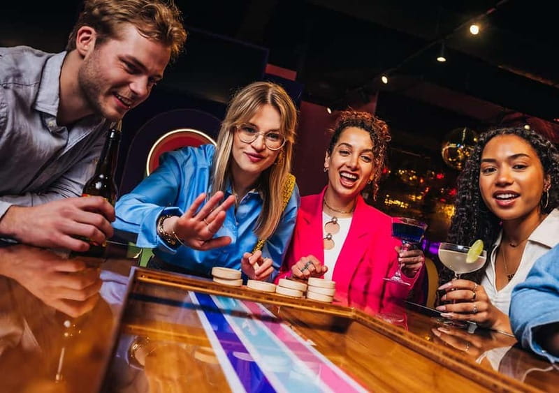 Amsterdam: The All Out - No.1 Activity Bar - Choosing your game: darts, karaoke rooms, or shuffleboard with sjoelen