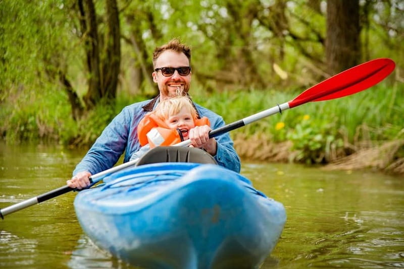 Biesbosch: Kayak Rental with Route Map and Life Jacket - Safety in a practical kit: life jacket and waterproof barrel