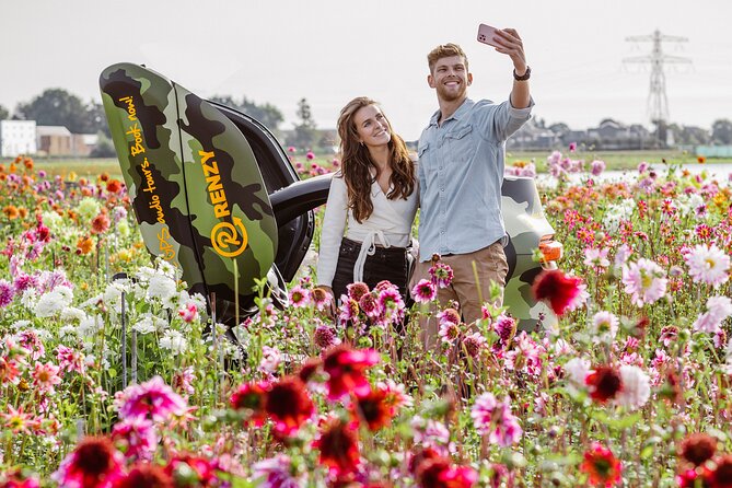 Drive it yourself electric Dune & Summer Flower GPS audio tour - Fixed GPS in the Flower-Bulb Country