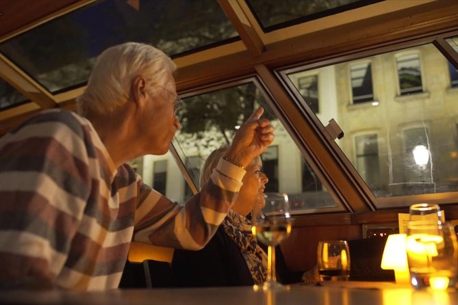 Evening Canal Cruise in Amsterdam with Wine & Cheese Option - Amsterdam Centraal, A’DAM LOOKOUT, and the view into Amsterdam North