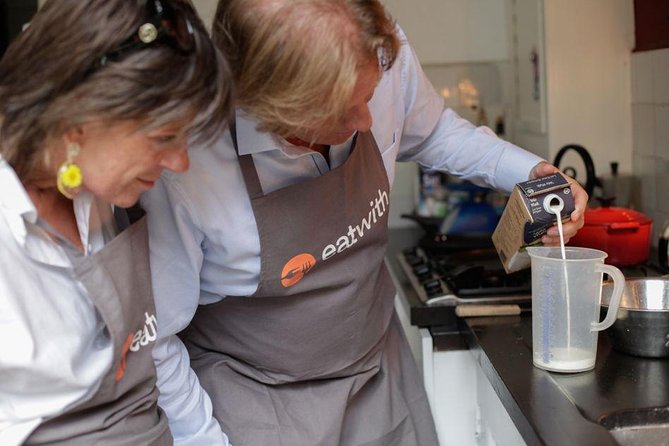Learn to Make Dutch Pancakes in a Beautiful Amsterdam Canal House - The main event: making Dutch pancakes from scratch, with apple and bacon