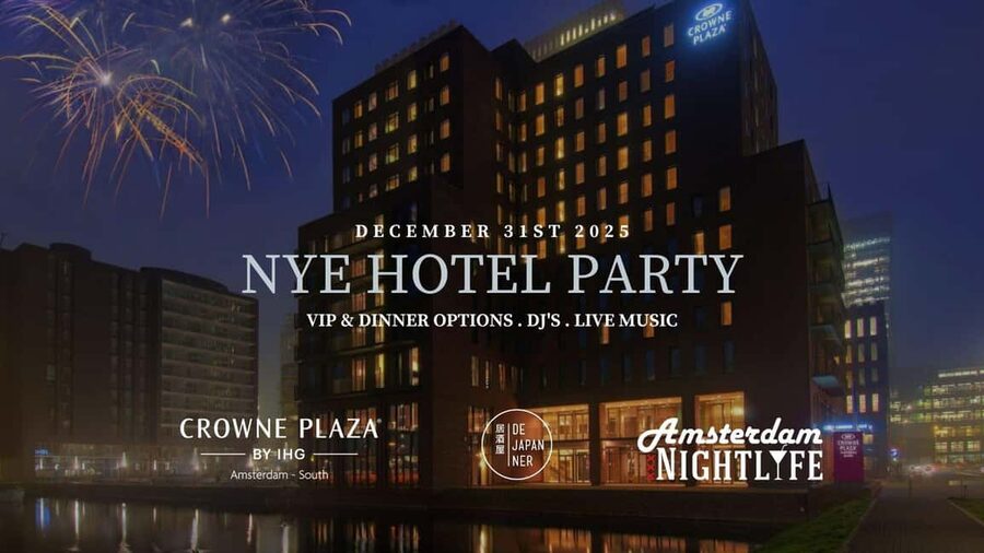 NYE Hotel Party 2025-2026: Crowne Plaza Amsterdam - South - Manhattan Bar VIP lounge: reserved seating and a calmer-feeling start