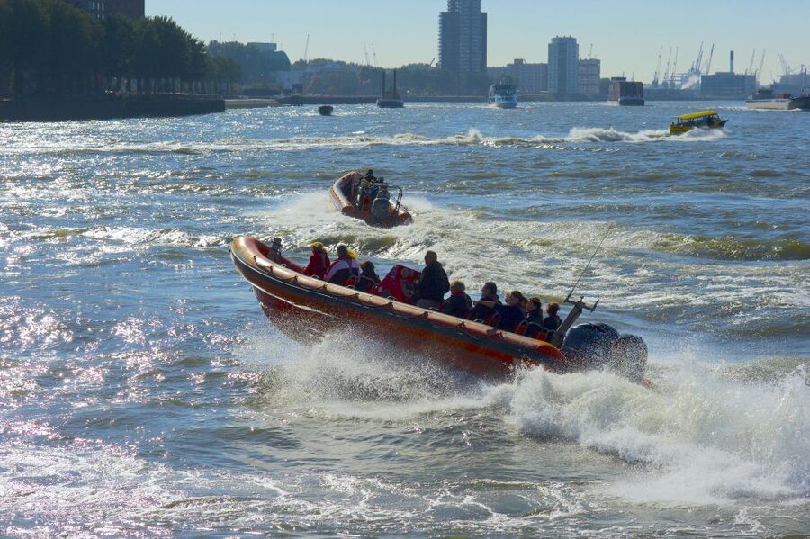 Private RIB-experience - Meeting the orange speedboots in Rotterdam