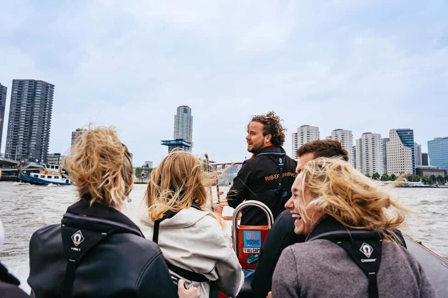 RIB Speedboat Sightseeing Cruise - Landmarks You’ll See Fast: Euromast, Hotel New York, SS Rotterdam