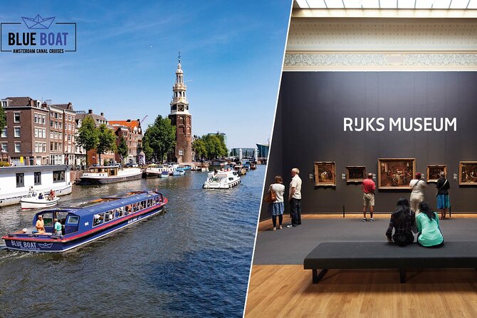 Rijksmuseum Amsterdam and Canal Cruise with Snackbox - The canal cruise with Blue Boat: flexible boarding, clear purpose