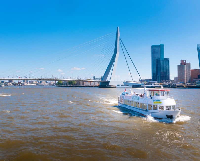 Rotterdam: Summer Cocktail Cruise - The Maas River Route, Erasmus Bridge, Euromast, and That Modern Rotterdam Look