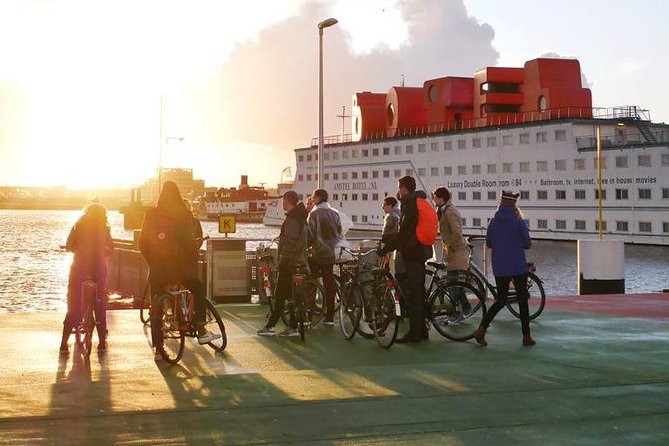 Urban Adventures Amsterdam Bike Tour, Graffiti and Magnet Fishing - Stop 5: Pontsteiger Ferry Ride to Amsterdam North